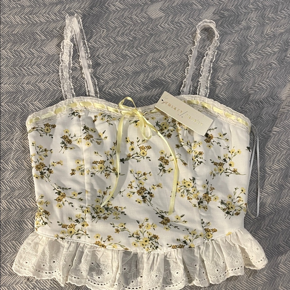 Charming Floral Lace Camisole by Staring at Stars